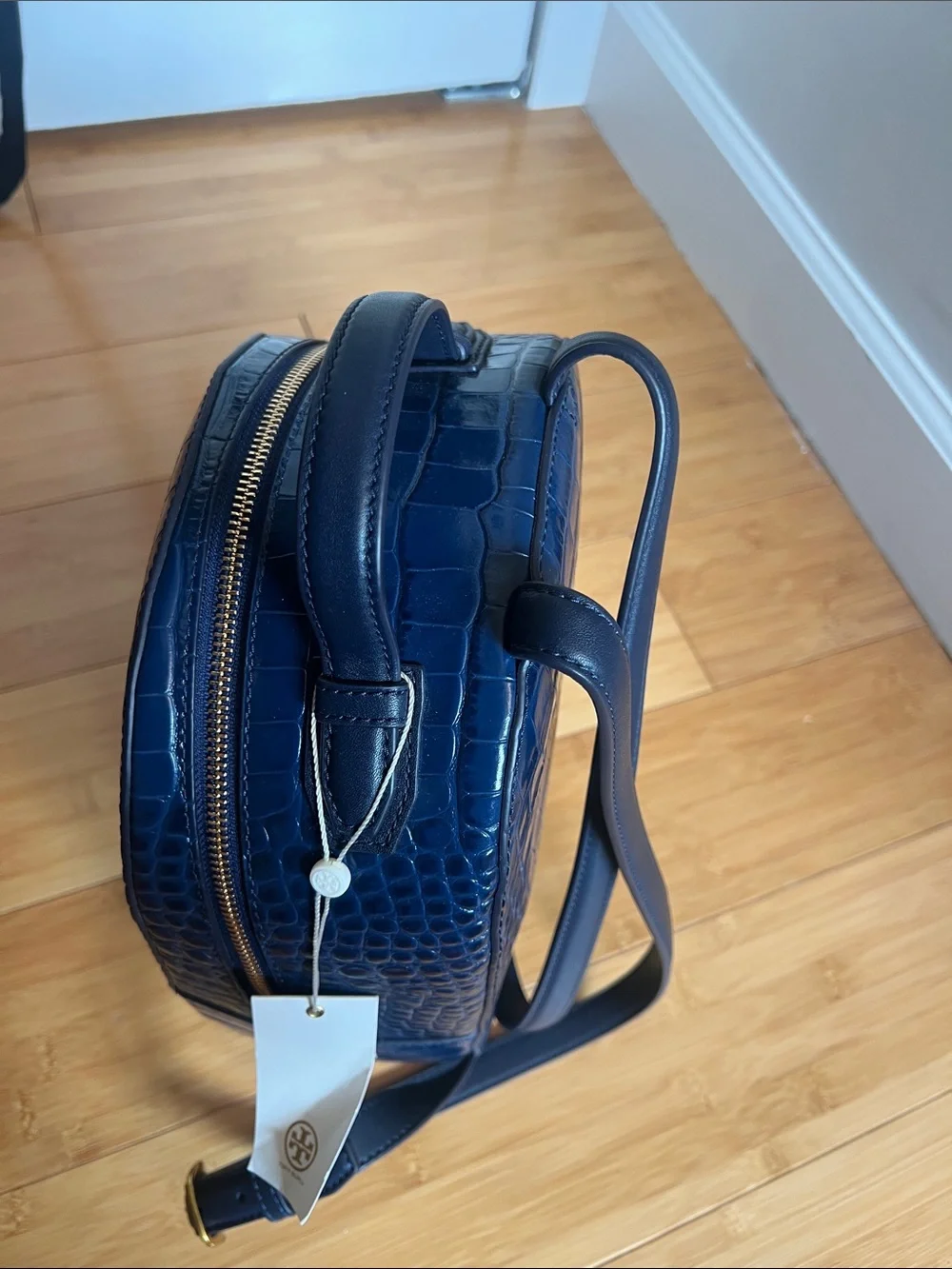 Tory Burch Croc Embossed Mini Backpack Women's Leather Backpack